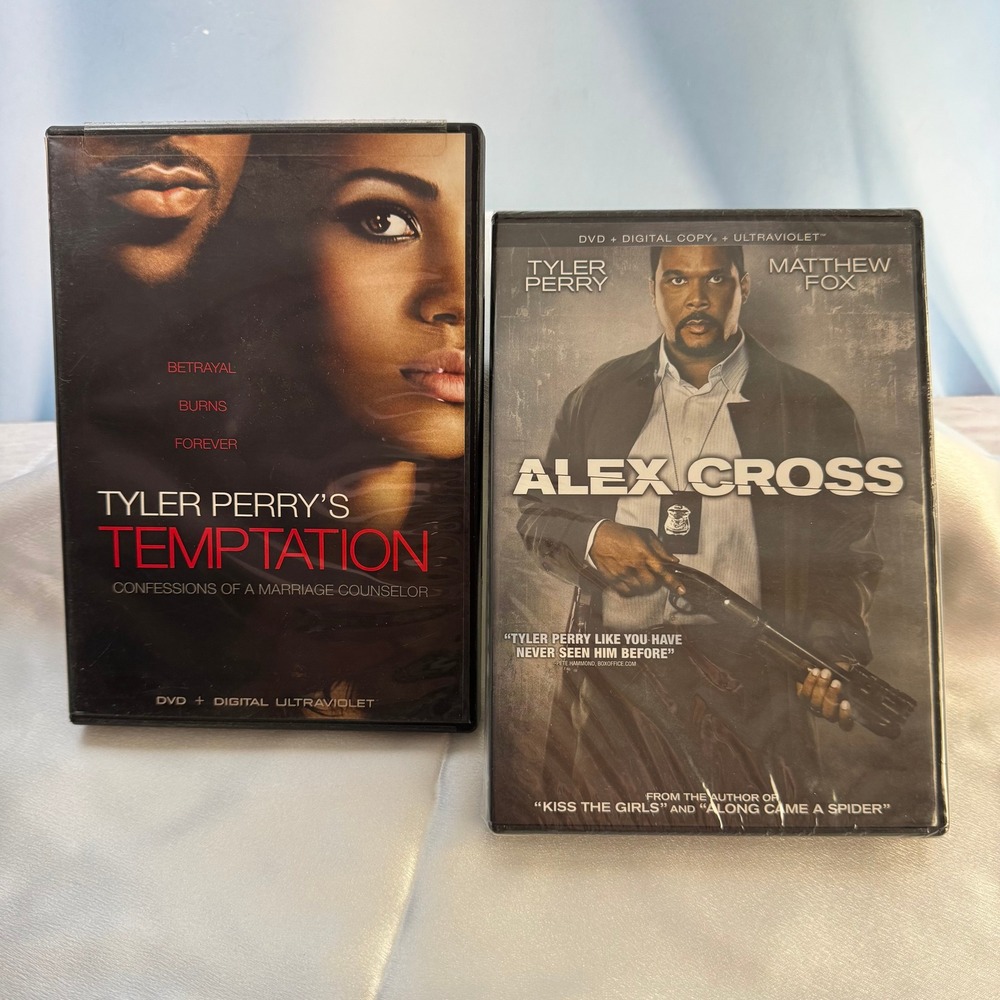 Lionsgate Tyler Perry Alex Cross & Temptation DVD Bundle Movie Lot Sealed New